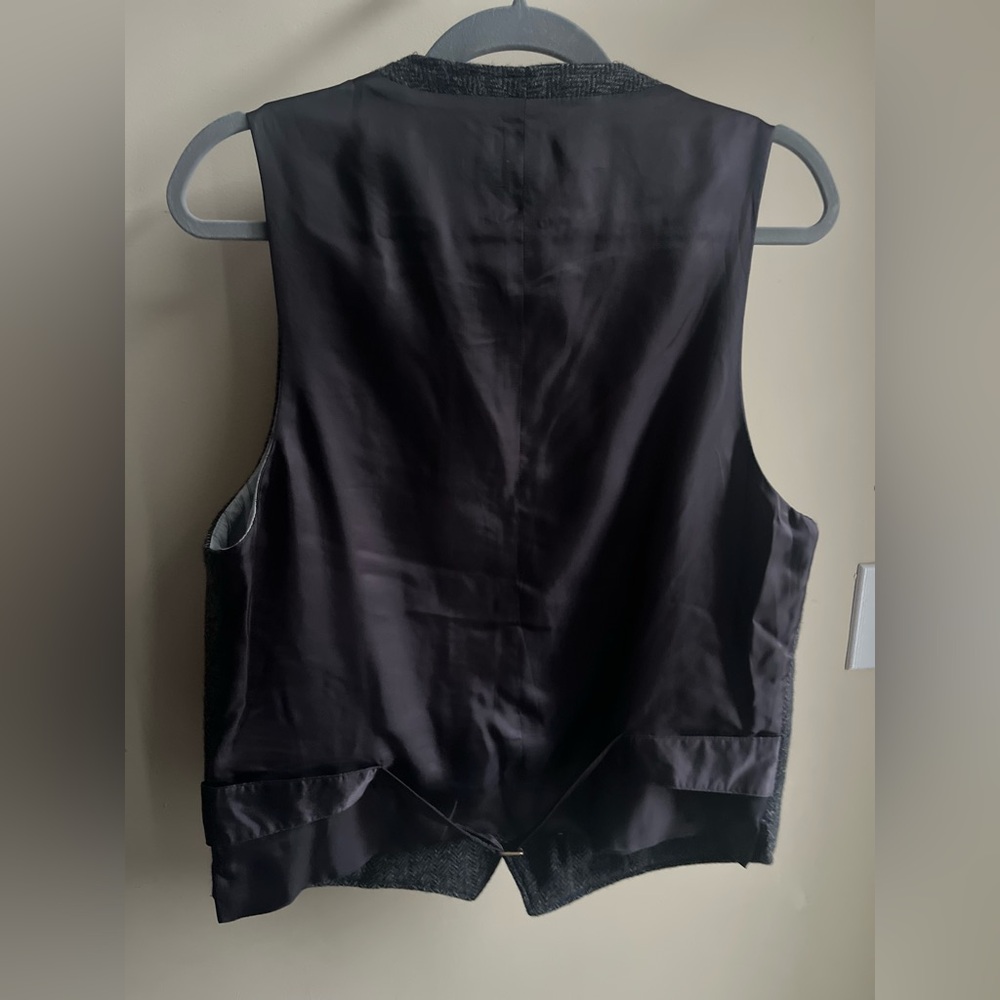 J. Crew Vintage Gray Herringbone Vest - Picture 11 of 11